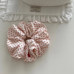 Vintage Chic Simple Dot Scrunchies Stylish Minimalistic Women's Hair Ties Trendy Hair Accessories for Girls