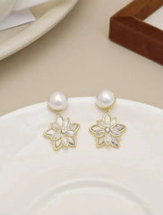 Fashion Sweet Simple Classic Imitation Pearl Drop Earrings for Girls  Elegant Art Deco Glamorous Jewelry for Women Accessories