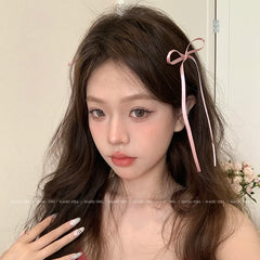 Simple Ribbon Heart Shaped Bear Bowknot Hair Claw Clips for Girls Sweet Cute Snap Clips for Women Ladies Hair Accessories Chic