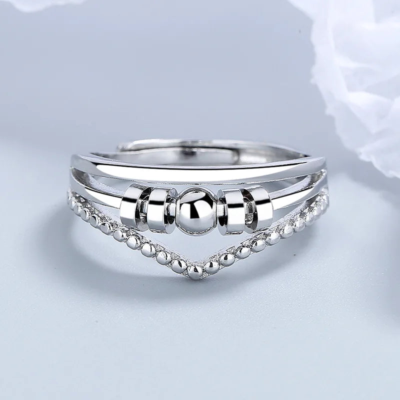 Women's Trendy Rotating Rings Light Luxury Stress-relief Exquisite Jewelry Unisex Accessories Wholesale Europe America