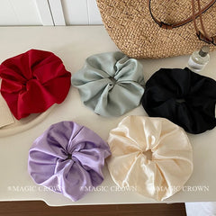Lustrous Elegant Fashion Scrunchies Stylish Solid Color Hair Ties for Girls and Women Sweet New Design Hair Accessories