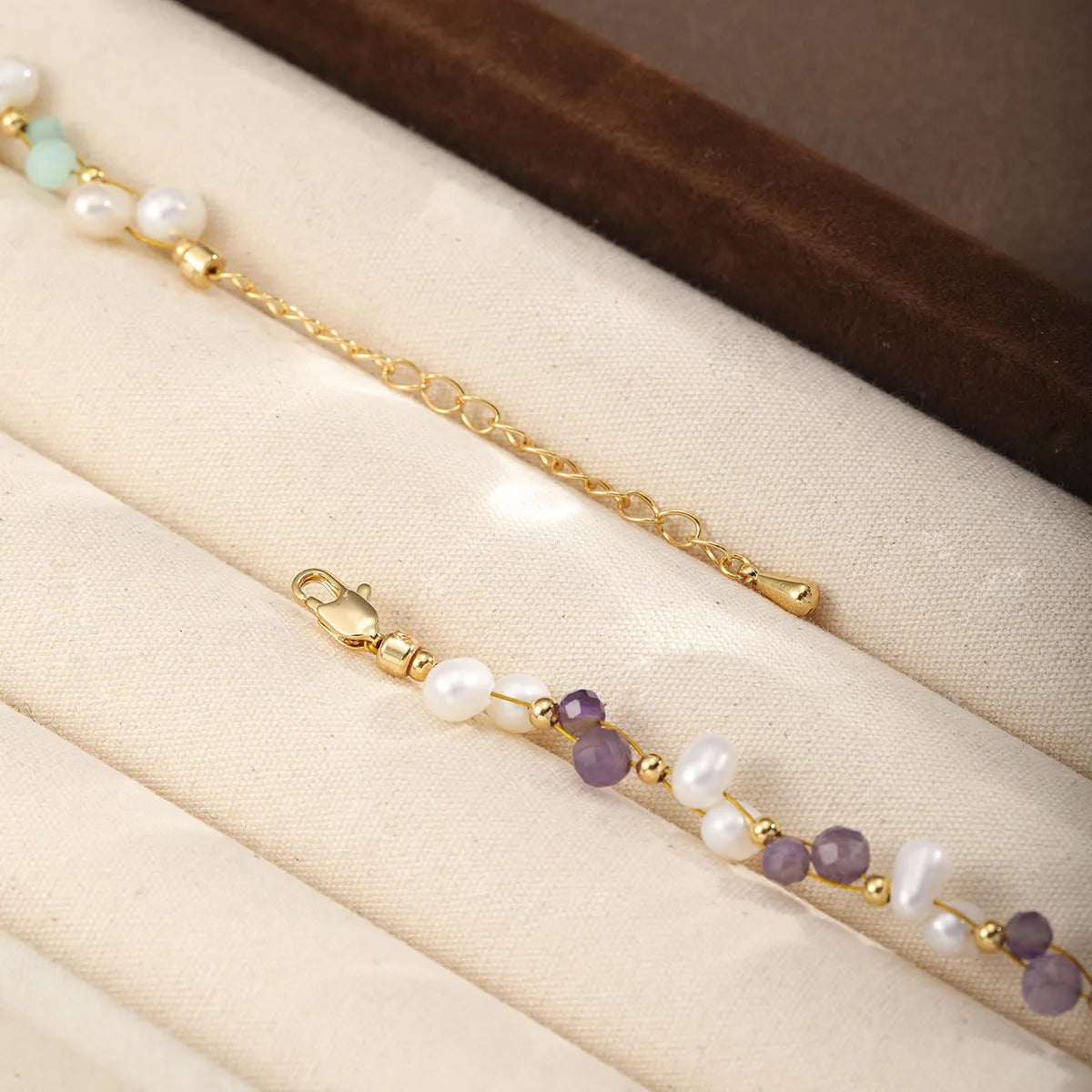 Fashion Natural Stone Amazonite Stone Freshwater Pearl Necklaces for Girls Elegant Jewelry for Women Ladies Wholesale Bulk