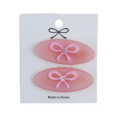 Solid Color Sweet Cute Bowknot Acetate Hair Clips for Girls Fashion Trendy Chic Haarspange for Women Ladies Hair Accessories