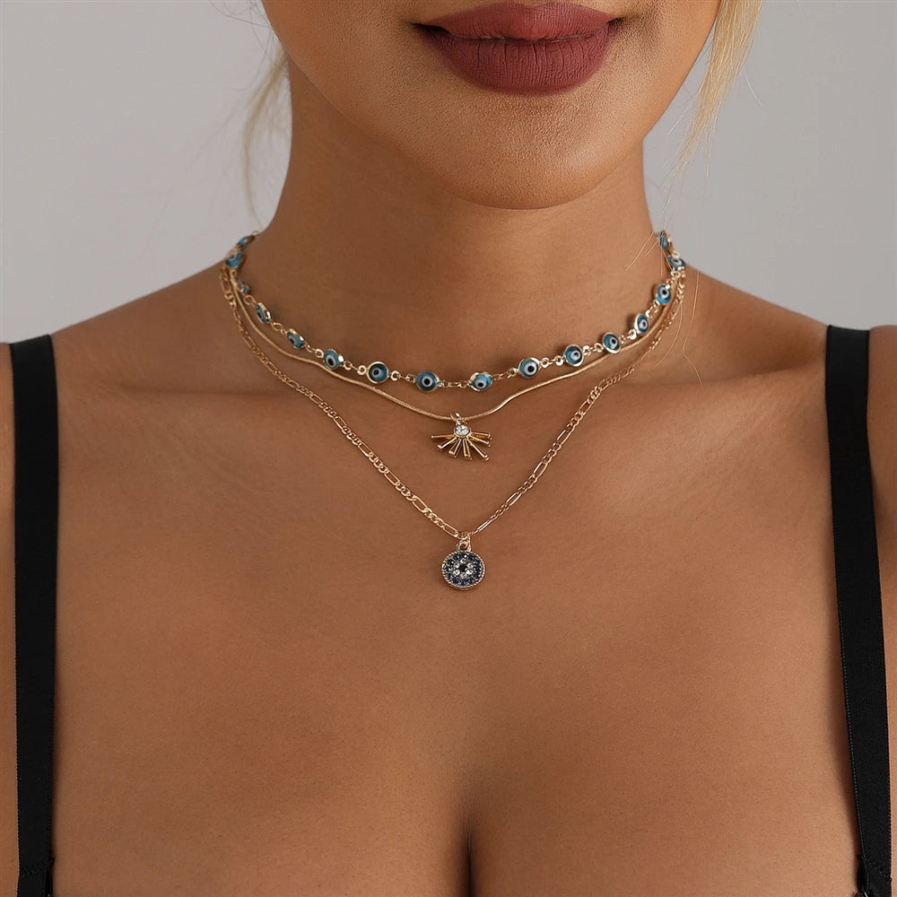 Fashion Trendy Beads Glitter Necklaces for Girls Charms Minimalistic Glamorous Jewelry for Women Ladies Accessories Wholesale