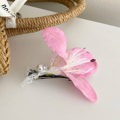 Brand New Sweet Flower Lace Hair Clips for Girls Fashion Cute Trendy Alligator Haarspange for Women Ladies Hair Accessories