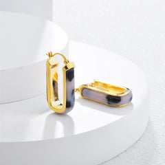 European American U-shaped Earrings Leopard Print Retro Ear Buckles Light Luxury Fashion Earrings Women Jewelry Accessories Bulk