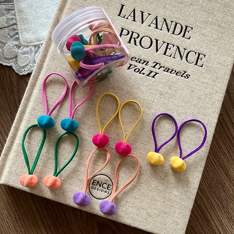 Fashion Sweet Cute Heart Shaped Star Hair Ties for Baby Girls Cute Sweet Mini Scrunchies for Kids Children Hair Accessories