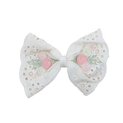 Sweet Cute Bowknot Flower Imitation Pearl Head Band for Baby Girls Elegant Graceful Hair Band for Kids Children Hair Accessories
