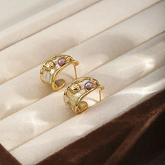 Fashion Freshwater Pearl Crushed Shell S925 Silver Earrings for Girls Vintage Jewelry for Women Ladies Wholesale China Factory