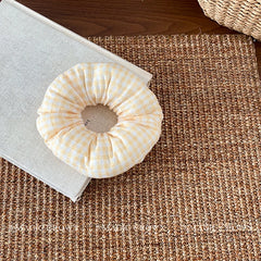 Brand New Women's Soft Cotton Plaid Scrunchies Colorful Cute Hair Ties for Girls Fashionable Accessories with Sweet Style