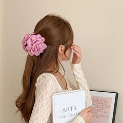 Fashion Solid Color Flower Hair Claw Clips for Girls Elegant Sweet Trendy Haarspange for Women Ladies Hair Accessories Stylish