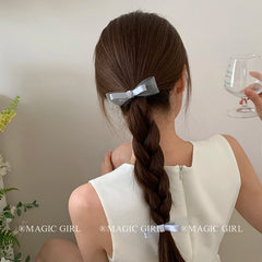 Solid Color Classic Bowknot Simple Hair Clips for Girls Elegant Sweet Cute Chic Alligators for Women Ladies Hair Accessories