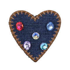 Female Rhinestone Heart Shape Snap Clips Elegant Fashion Glitter in Stock Hairpins Clamps Accessories for Women Daily Office