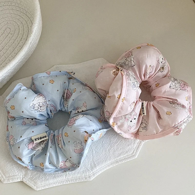 Fashion Sweet Soft Cute Scrunchies for Girls Trendy Elegant Animals Hair Ties for Women Ladies Hair Accessories in Stock Chic