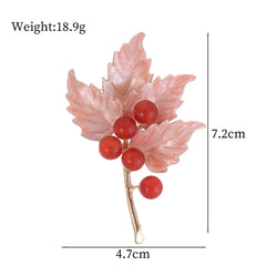 Fashion Leafs Sweet Elegant Brooches for Girls Stylish Dainty Glamorous Pins Jewelry for Women Ladies Accessories Wholesale