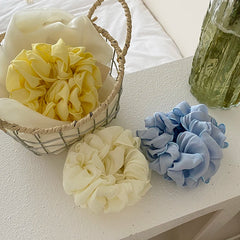 Women's Elegant Lightweight Thick Thin Hair Scrunchies Solid Color Large Hair Ties Accessory Vintage Party Style Wholesale Stock