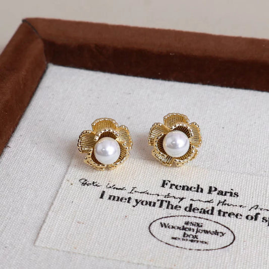 Ladies Imitation Pearl Hot Sale Mini Stud Earring Fashion Elegant Simple Graceful Wholesale Jewelry Accessories for Women Daily