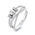 The opening is adjustable. / Silver