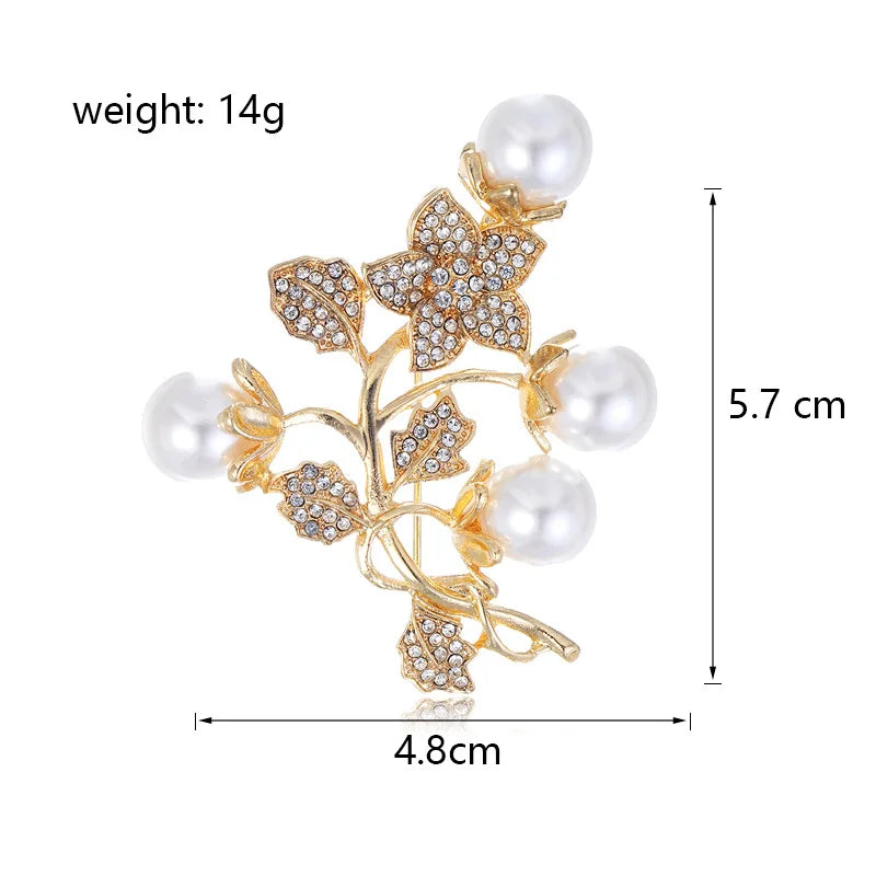 Fashion Elegant Flowers Sweet Graceful Charms Brooches for Girls Trendy Pins Jewelry for Women Ladies Accessories Classic