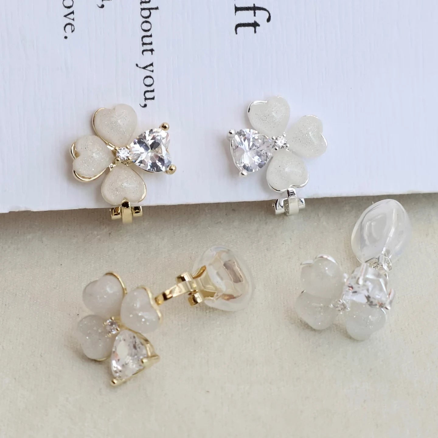 Fashion Imitation Pearl Refined Dainty Sweet Clip on Earrings for Girls Simple Glitter Jewelry for Women Ladies Accessories