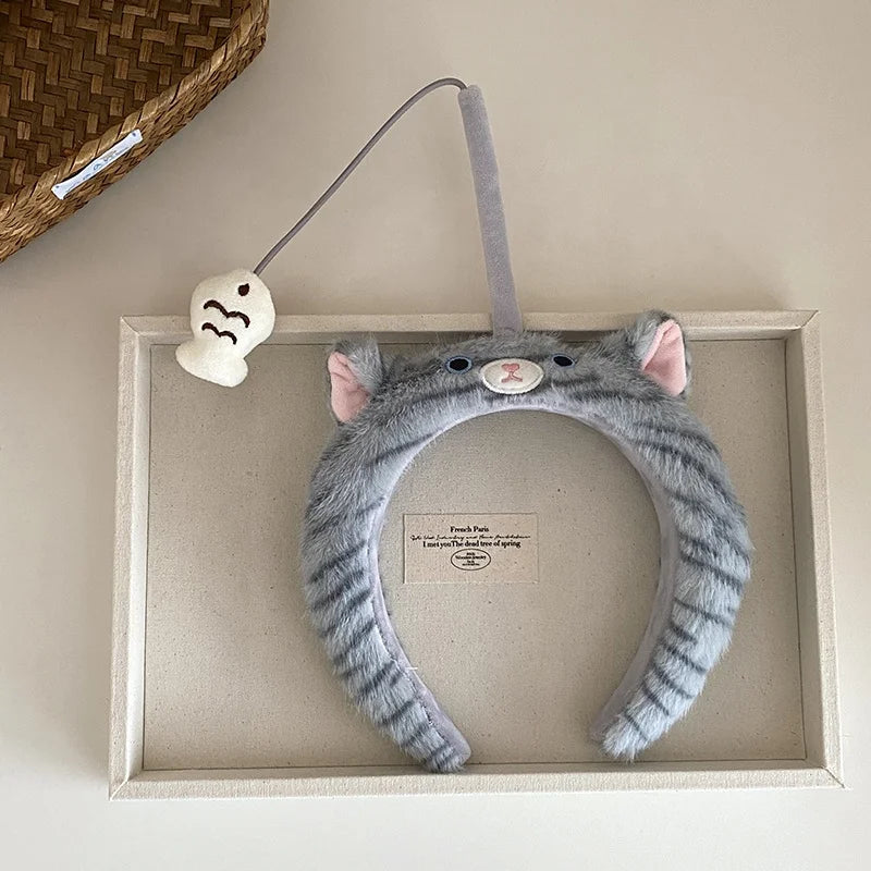 Sweet Cute Fashion Playful Hairbands for Baby Girls Kawaii Animals Cat Fish Head Band for Kids Children Hair Accessories Chic