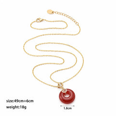 Fashion Red Agate Vintage Pendent Necklaces for Girls Simple Jewelry for Women Ladies Wholesale China Manufacturer Low MOQ