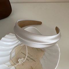 Women Hot Sale Lustrous Wide Headbands Solid Colored Fashion Elegant Customized Bulk Order in Stock Daily Hairbands Accessories