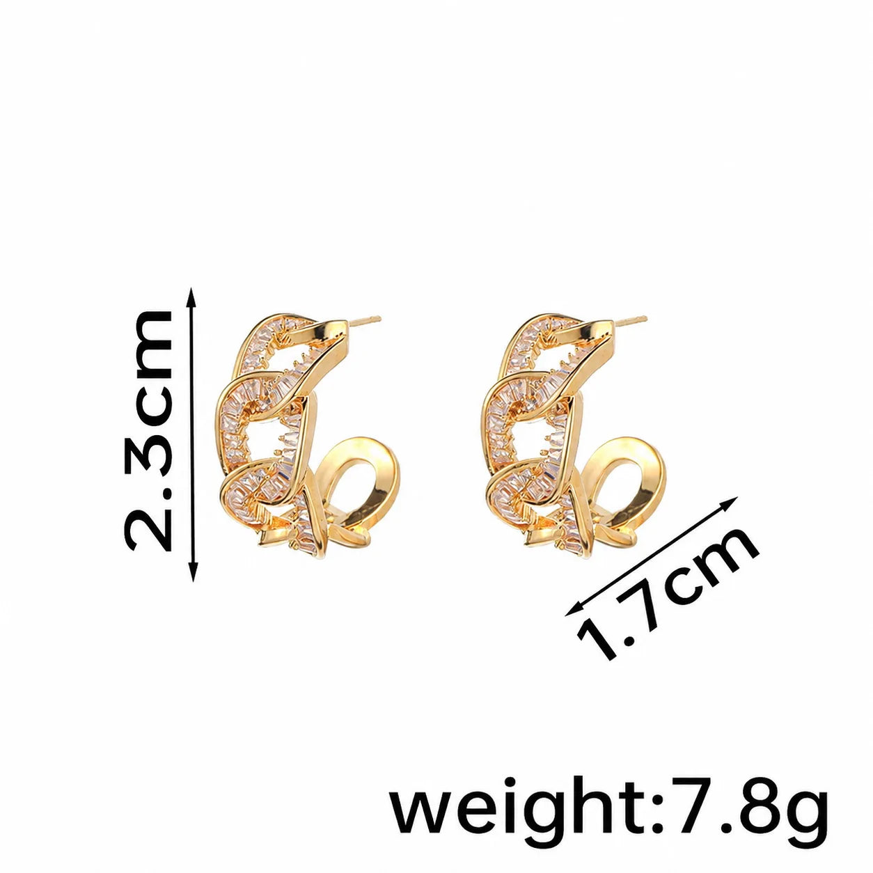 Women Zircon S925 Silver 18k Gold-plated Gold Hoop Earring Elegant Fashion Charms Low MOQ in Stock Jewelry for Female Daily