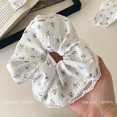 Women's Elegant Trendy Hair Ties High Elastic Fabric Butterfly Scrunchy Daily Use Hair Ornaments with Sweet Style