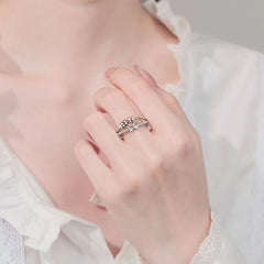 Magic Crown Rotating Bead Rings Stress Relief and Anxiety Fashion Trendy Heart Open Setting Rings Unisex Accessories Wholesale