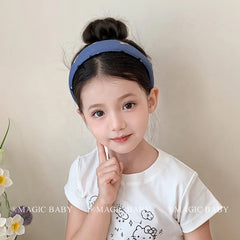 Kids Cat Printed Blue Hair Ties Headbands Fashion Elegant Simple in Stock Scrunchies Hairbands Accessories for Children Daily