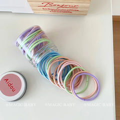 Solid Color Simple Minimalistic Scrunchies for Baby Girls Fashion Trendy Hair Ties for Kids Children Hair Accessories in Stock