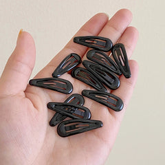 Hot Sale Black Solid Color Snap Clips Classic Trendy Minimalistic Brand New Hairband Accessories for Women Kids Daily School Use