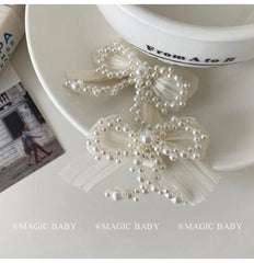 Minimalistic Bowknot Imitation Pearl Hair Clips for Baby Girls Classic Chic Alligators for Kids Children Hair Accessories