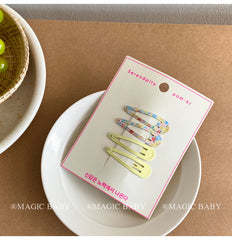 Minimalistic Solid Color Hair Clips for Kids Alloy Snap Hair Accessories for Baby Girls Teens