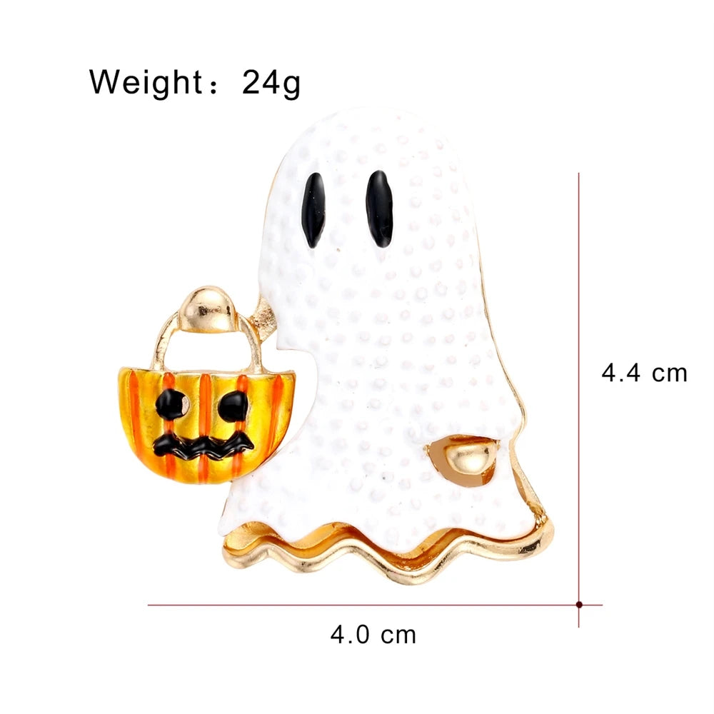 Fashion Pumpkin Ghost Horrible Halloween Brooches for Girls Trendy Glamorous Pins Jewelry for Women Ladies Accessories Hot Sale