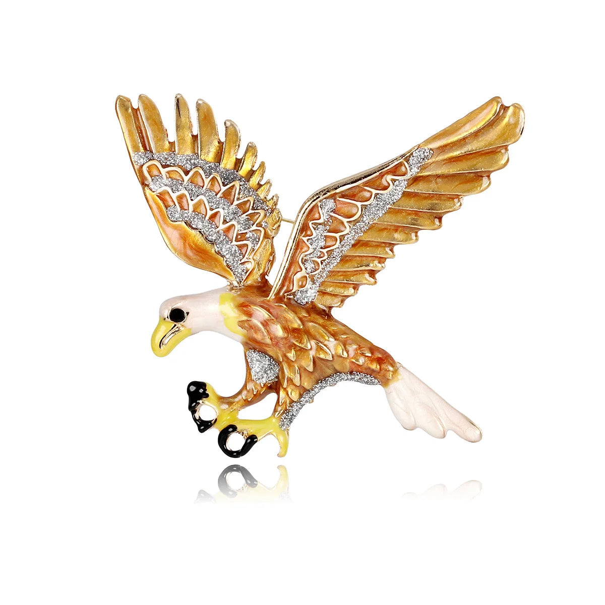 Fashion Animals Eagle Bird Brooches for Girls Stylish Glamorous Trendy Pins Jewelry for Women Ladies Accessories New Design