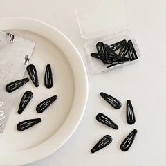 Hot Sale Black Solid Color Snap Clips Classic Trendy Minimalistic Brand New Hairband Accessories for Women Kids Daily School Use