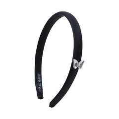 Solid Color Classic Butterfly Bowknot Glitter Head Band for Girls Sweet Chic Simple Hair Band for Women Ladies Hair Accessories