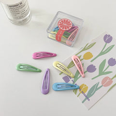 Classic Simple Solid Color Cute Hair Clips for Girls Kids Sweet Fashion Snap Clips for Women Ladies Hair Accessories Haarspange