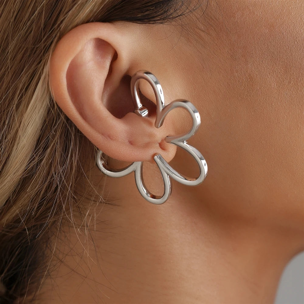 Fashion Simple Minimalist Flowers Floral Dainty Drop Earrings for Girls Sweet Elegant Jewelry for Women Ladies Accessories