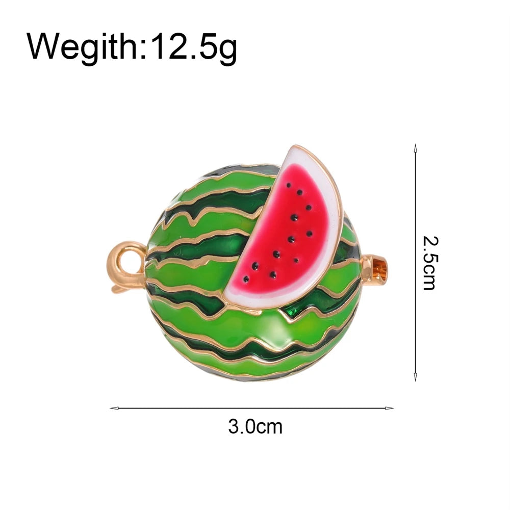 Fashion Sweet Fruits Watermelon Brooches for Girls New Design Glamorous Pins Jewelry for Women Ladies Accessories Wholesale