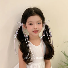 Kids Bowknot Ribbon Decorative Alligator Clips Sweet Colorful Fashion Wholesale in Stock Hairpins Accessories for Children Daily
