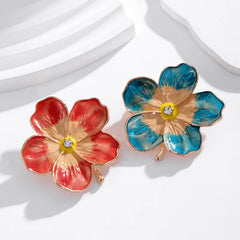 Fashion Flowers Sweet Floral Elegant Brooches for Girls Stylish Vintage Retro Pins Jewelry for Women Ladies Accessories Hot Sale