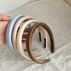 Women Solid Color Minimalistic Wide Headbands Fashion Sweet Elegant Wholesale in Stock Hairbands Accessories for Female Daily