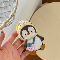 Cute Sweet Penguin Animals Hair Ties for Baby Girls Kawaii Fashion Trendy Stylish Scrunchies for Kids Children Hair Accessories