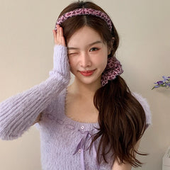 Hot Sale Women Downy Leopard Print Medium Headbands Fashion Chic Elegant Creative Design in Stock Hairbands Daily Accessories