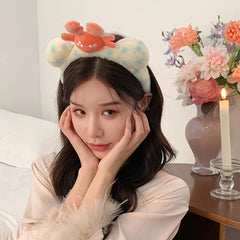 Hot Sale Downy Crab Shark Animals Blue Dots Headbands Sweet Cute Fashion Wholesale in Stock Hairbands Accessories for Daily Use