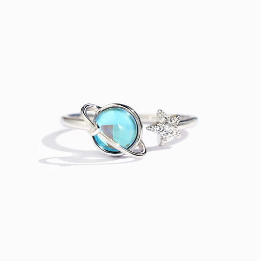 Hot Selling Rotating Planet Star Rings Woman's Fashion Anxiety Relief and Anti-stress Relief Ring Jewelry Accessories Wholesale