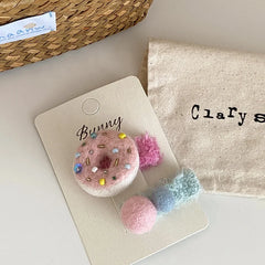 Fashion Sweet Cute Candy Doughnut Hair Clips for Baby Girls Kawaii Trendy Alligators for Children Kids Hair Accessories in Stock